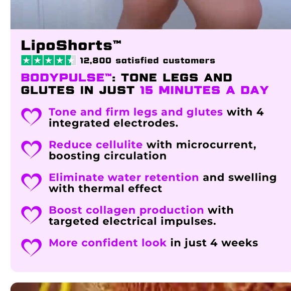 Women's Black Electro-Stimulation Bike Shorts - Picture 4 of 6